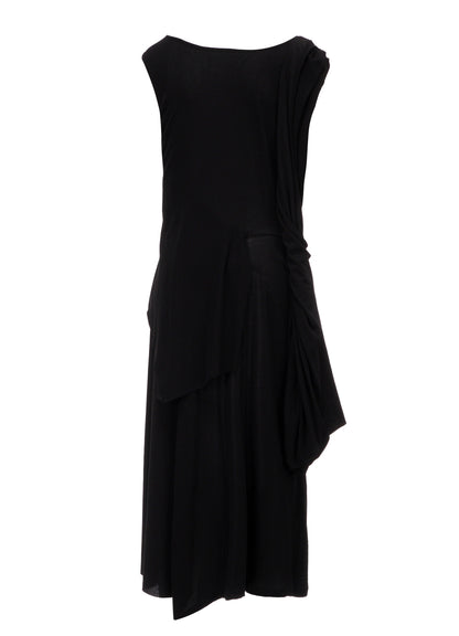 HIGH TWISTED SIINGLE JERSEY DRAPED DRESS