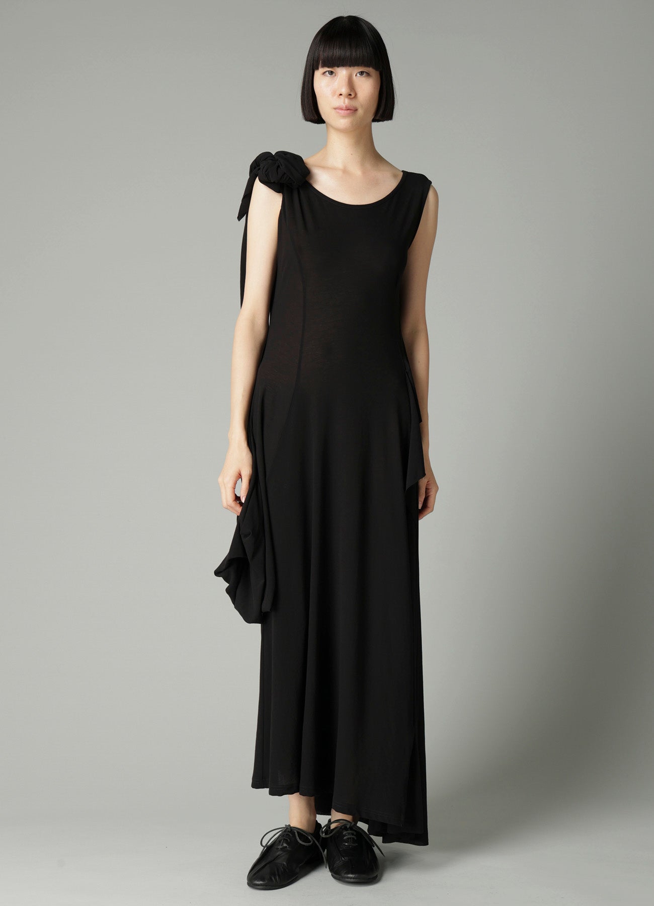HIGH TWISTED SIINGLE JERSEY DRAPED DRESS
