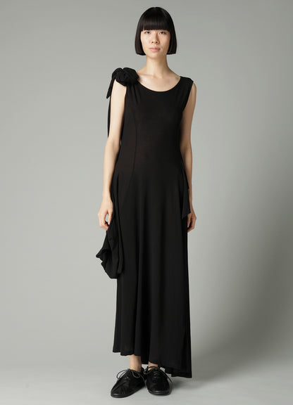 HIGH TWISTED SIINGLE JERSEY DRAPED DRESS