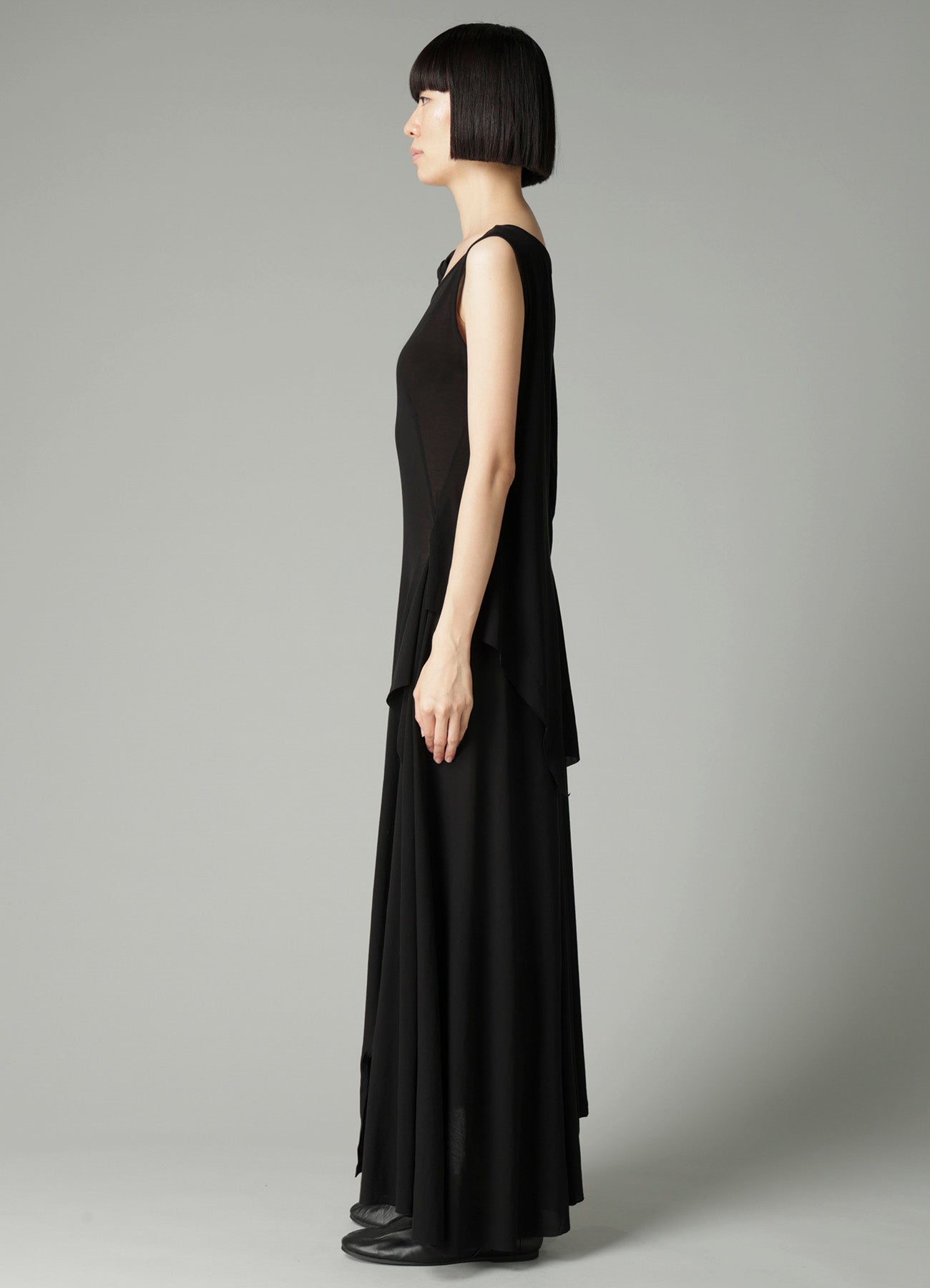 HIGH TWISTED SIINGLE JERSEY DRAPED DRESS