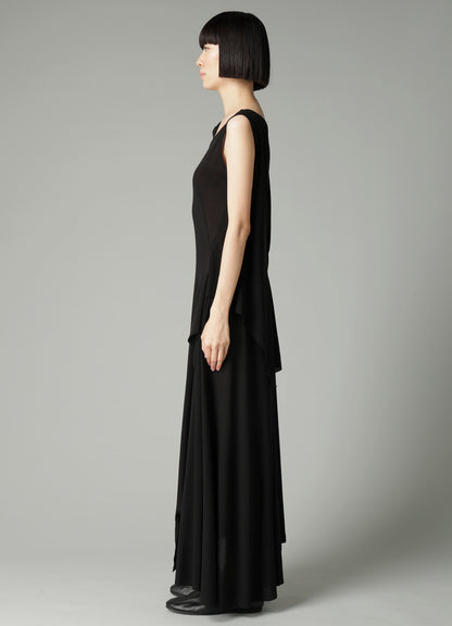 HIGH TWISTED SIINGLE JERSEY DRAPED DRESS