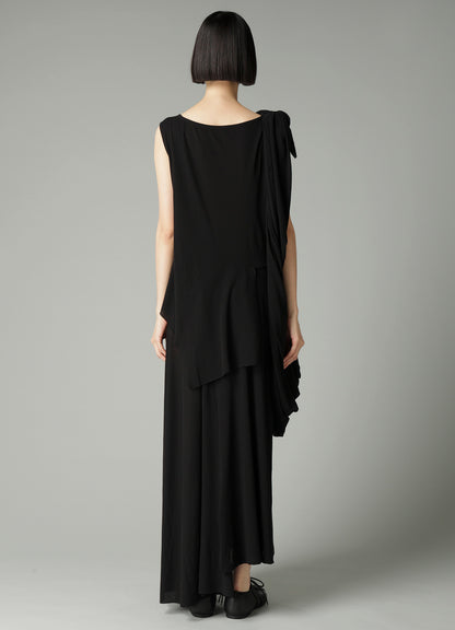 HIGH TWISTED SIINGLE JERSEY DRAPED DRESS