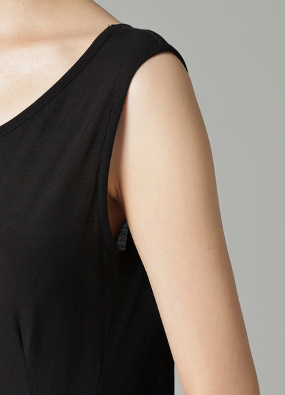 HIGH TWISTED SIINGLE JERSEY DRAPED DRESS