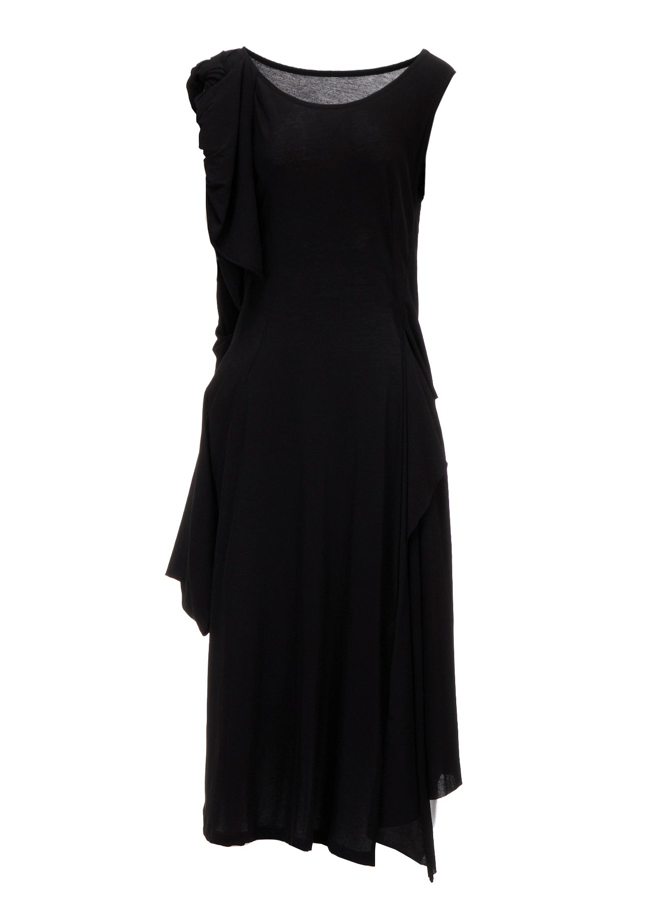 HIGH TWISTED SIINGLE JERSEY DRAPED DRESS
