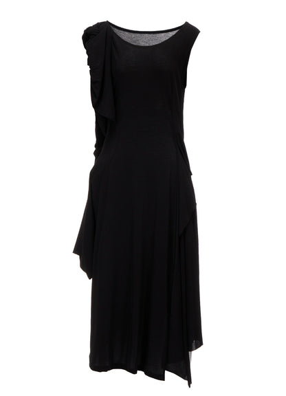 HIGH TWISTED SIINGLE JERSEY DRAPED DRESS