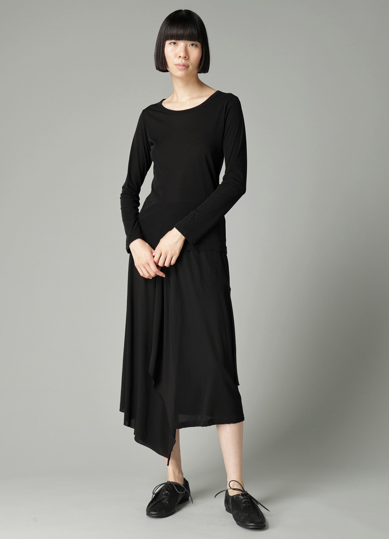 HIGH TWISTED SIINGLE JERSEY DRAPED SKIRT