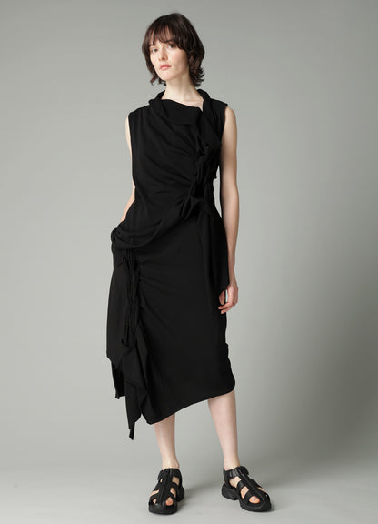 HIGH TWISTED FRENCH TERRY BRAIDED SLEEVELESS T