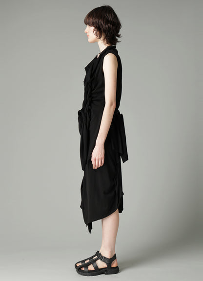 HIGH TWISTED FRENCH TERRY BRAIDED SLEEVELESS T