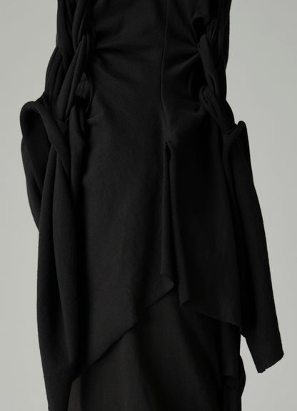 HIGH TWISTED FRENCH TERRY BRAIDED SLEEVELESS T