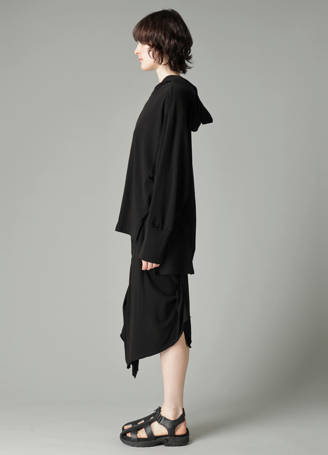 HIGH TWISTED FRENCH TERRY BRAIDED HOODIE