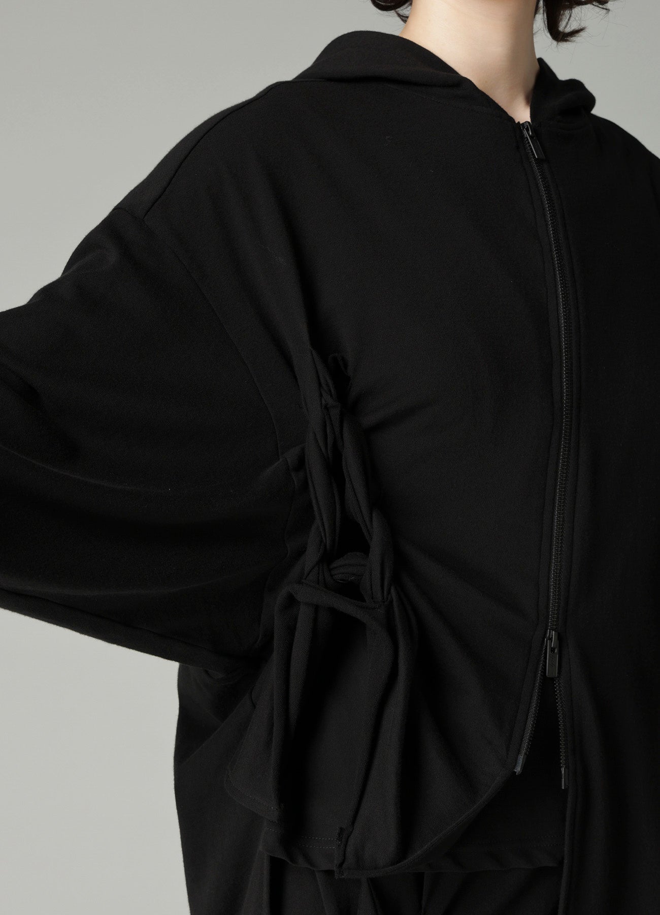 HIGH TWISTED FRENCH TERRY BRAIDED HOODIE – THE SHOP YOHJI YAMAMOTO