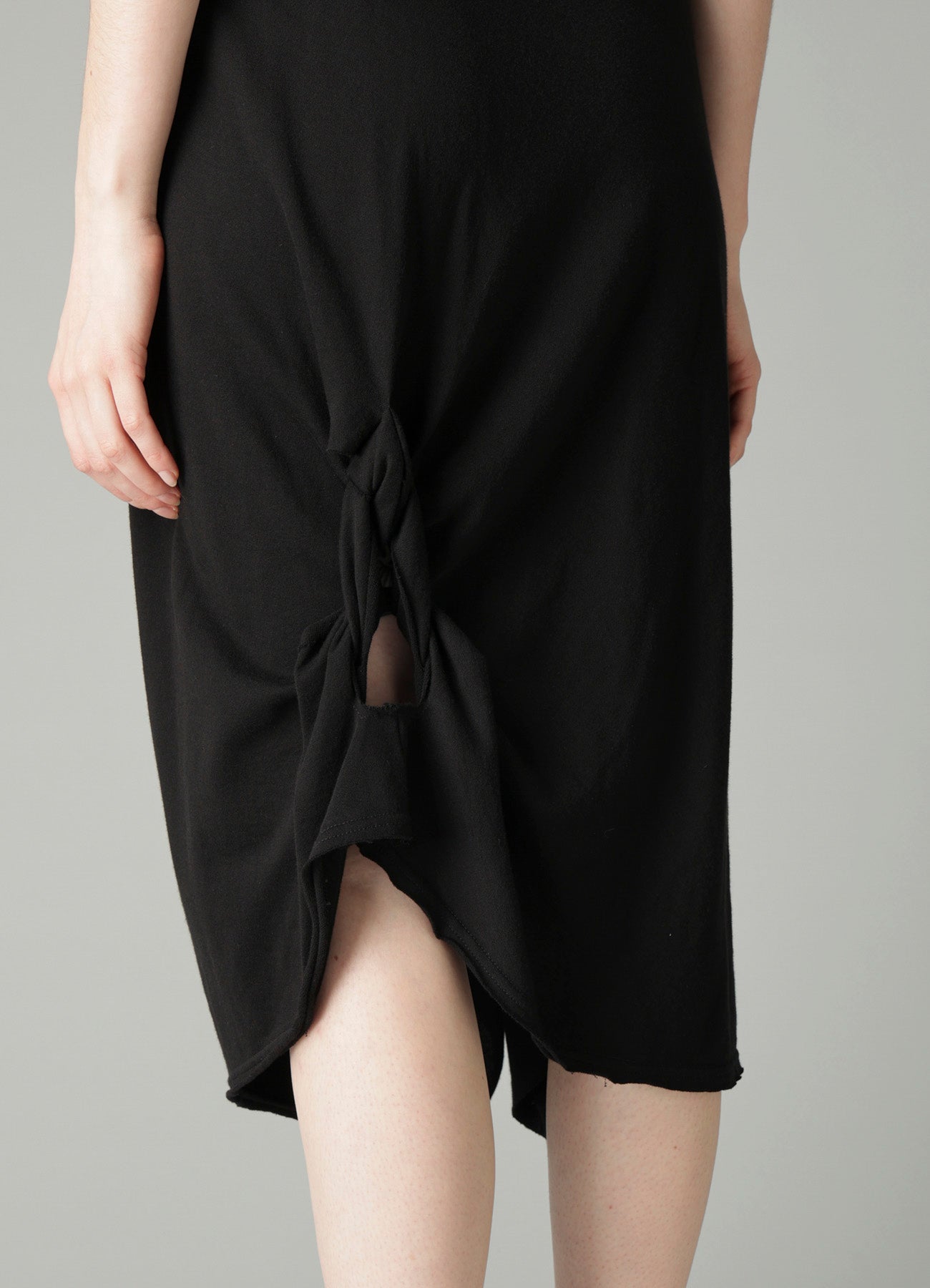 HIGH TWISTED FRENCH TERRY BRAIDED SKIRT