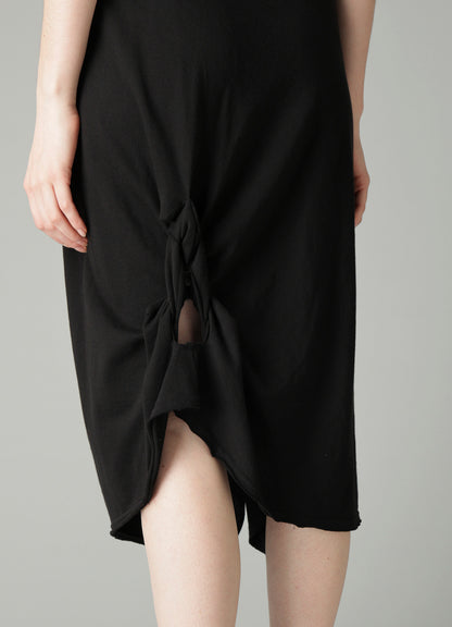 HIGH TWISTED FRENCH TERRY BRAIDED SKIRT