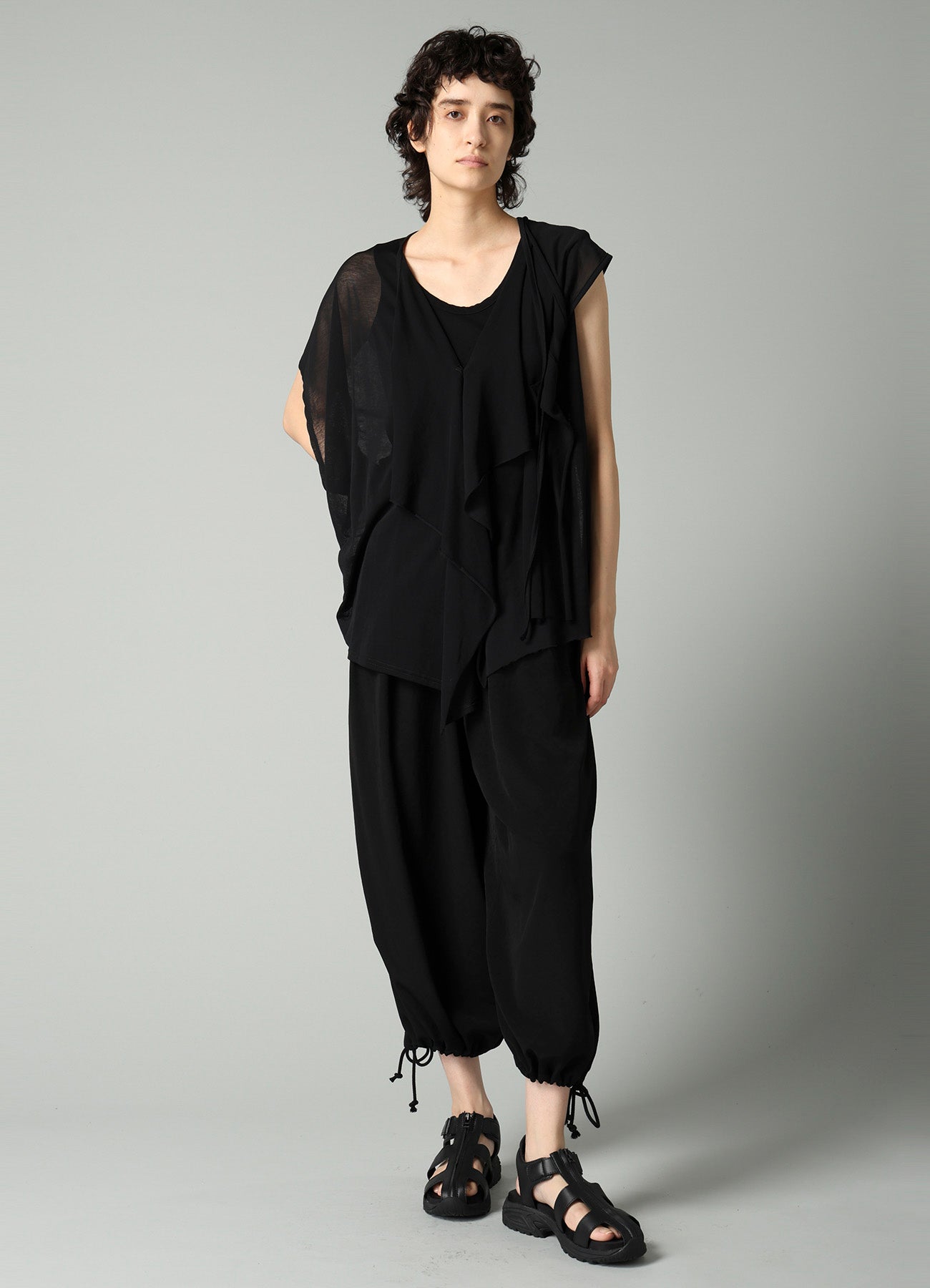 SHEER SINGLE JERSEY DRAPED SLEEVELESS CD – THE SHOP YOHJI YAMAMOTO