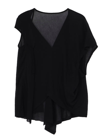 SHEER SINGLE JERSEY DRAPED SLEEVELESS CD