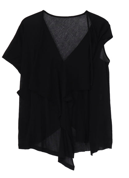 SHEER SINGLE JERSEY DRAPED SLEEVELESS CD