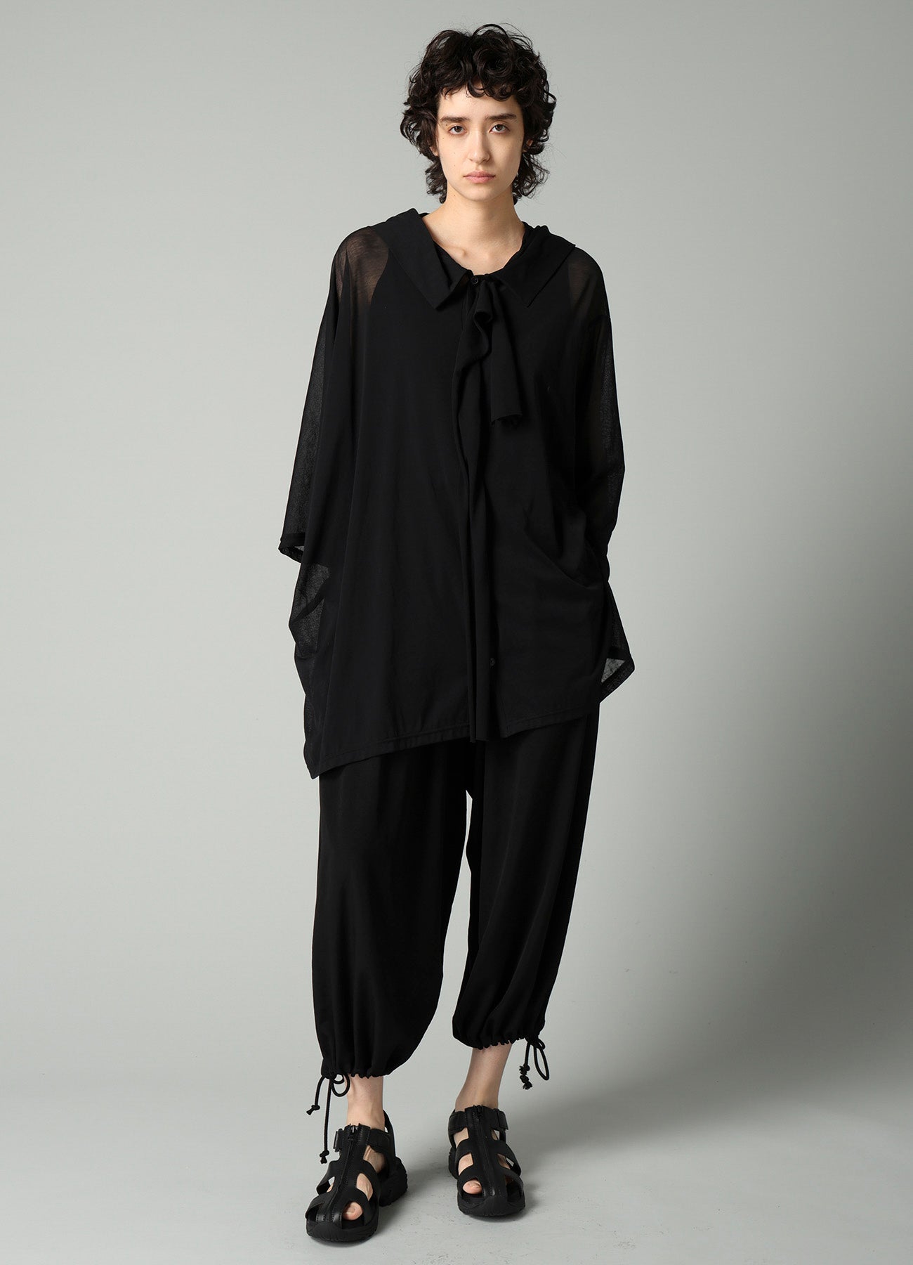 SHEER SINGLE JERSEY DRAPED UNBALANCE CD