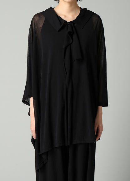 SHEER SINGLE JERSEY DRAPED UNBALANCE CD