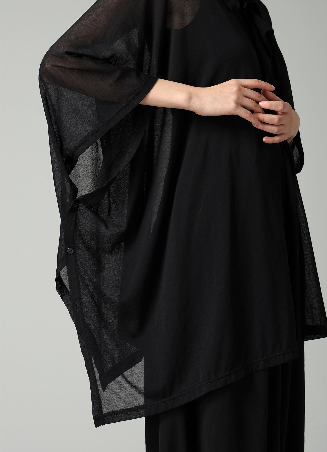 SHEER SINGLE JERSEY DRAPED UNBALANCE CD