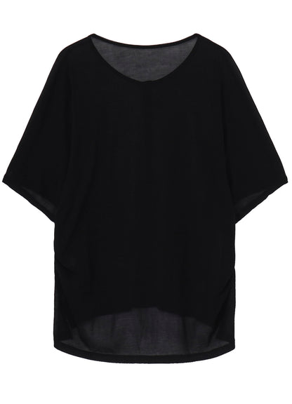 SHEER SINGLE JERSEY SHORT SLEEVE CARDIGAN
