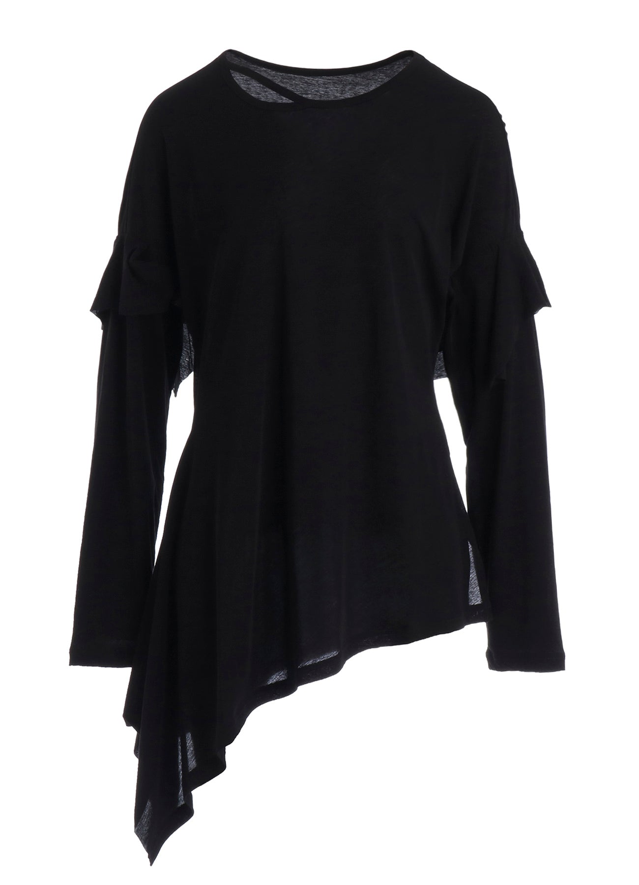 SOFT SINGLE JERSEY DRAPED SLEEVE T
