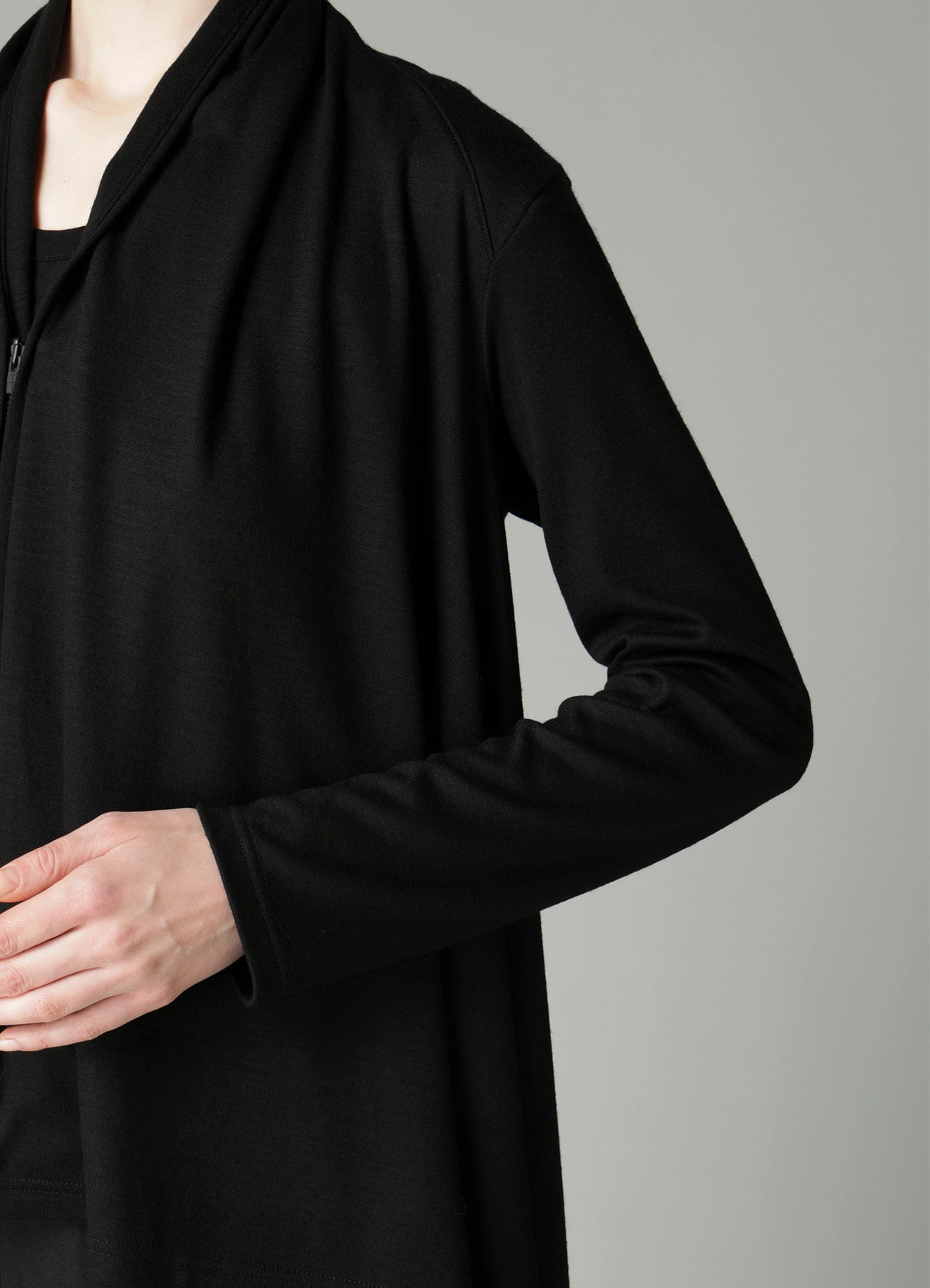 WOOL INTERLOCK GUSSET SHOULDER CARDIGAN – THE SHOP YOHJI YAMAMOTO