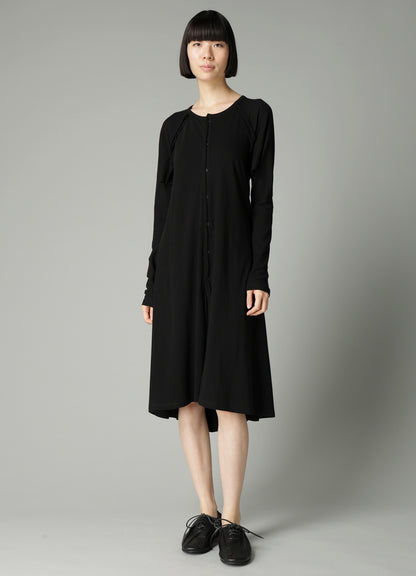 LOW D JERSEY FLARE LONG CARDIGAN