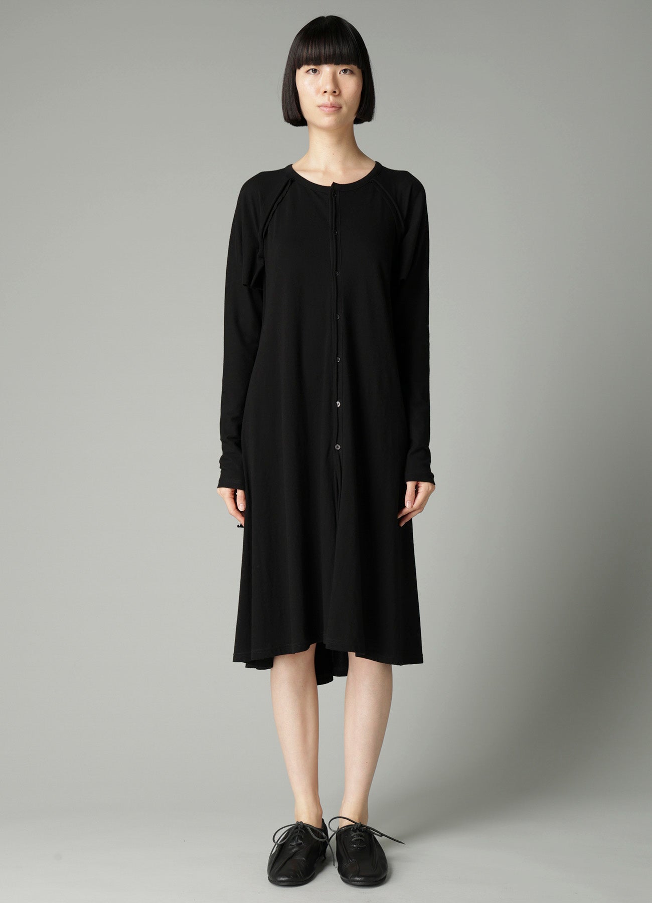 LOW D JERSEY FLARE LONG CARDIGAN