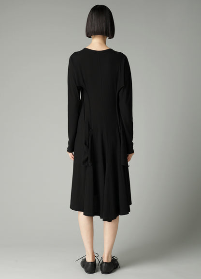 LOW D JERSEY FLARE LONG CARDIGAN