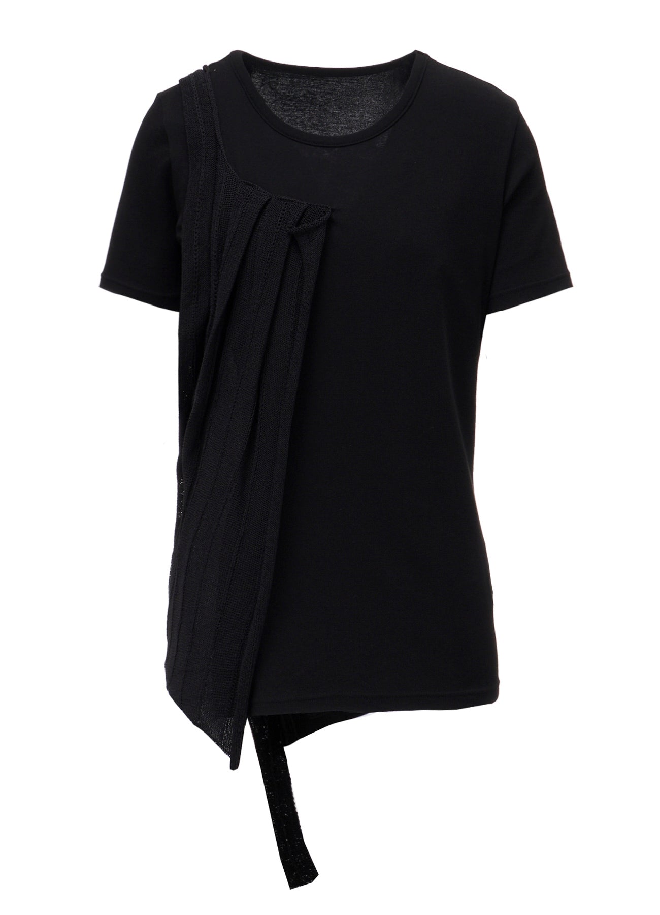HIGH TWISTED MILANO RIB KNIT COMBI SHORT SLV T