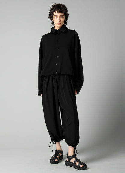 HIGH TWISTED FRENCH TERRY STAND COLLAR CARDIGAN