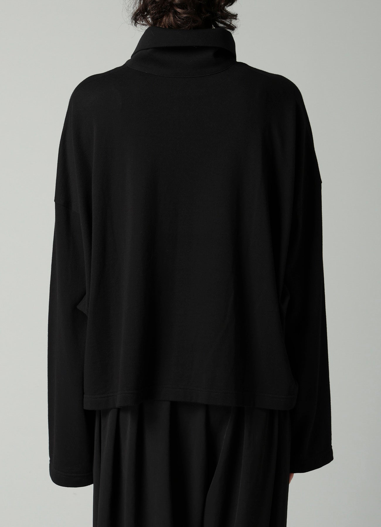 HIGH TWISTED FRENCH TERRY STAND COLLAR CARDIGAN