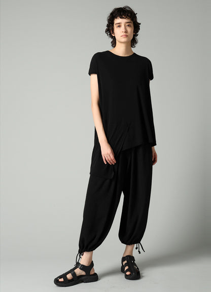 SOFT SINGLE JERSEY UNBALANCED SHORT SLV T