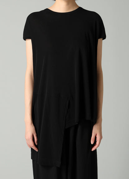 SOFT SINGLE JERSEY UNBALANCED SHORT SLV T