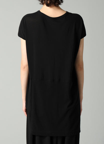 SOFT SINGLE JERSEY UNBALANCED SHORT SLV T