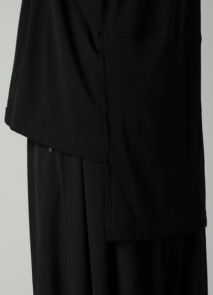 SOFT SINGLE JERSEY UNBALANCED SHORT SLV T