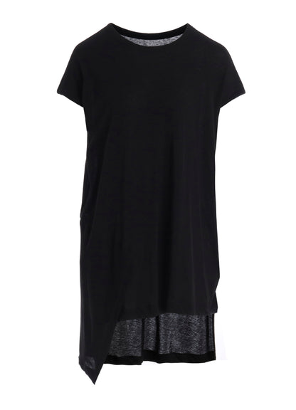 SOFT SINGLE JERSEY UNBALANCED SHORT SLV T