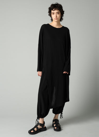 SOFT SINGLE JERSEY UNBALANCED LONG SLV T