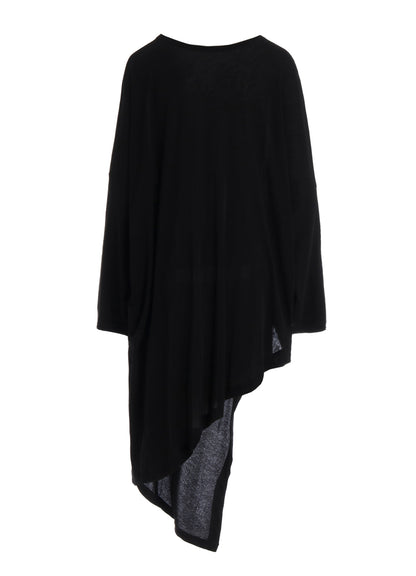 SOFT SINGLE JERSEY UNBALANCED LONG SLV T