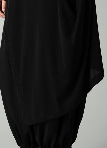 SOFT SINGLE JERSEY UNBALANCED LONG SLV T