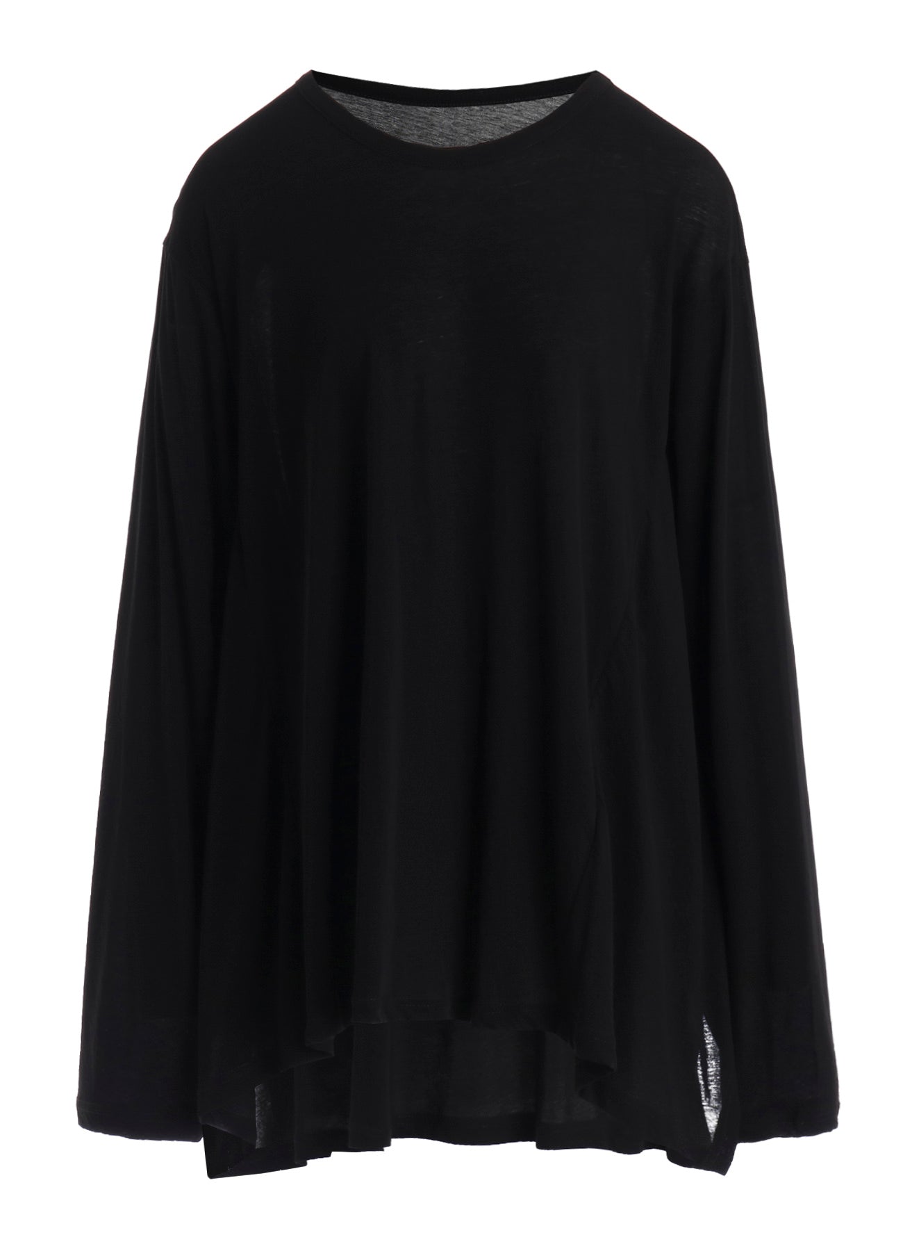 SOFT SINGLE JERSEY DRAPED GUSSET LONG SLV T