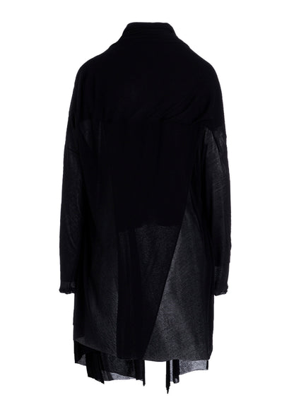 HIGH TWISTED SHEER JERSEY MULTI-WAY CARDIGAN