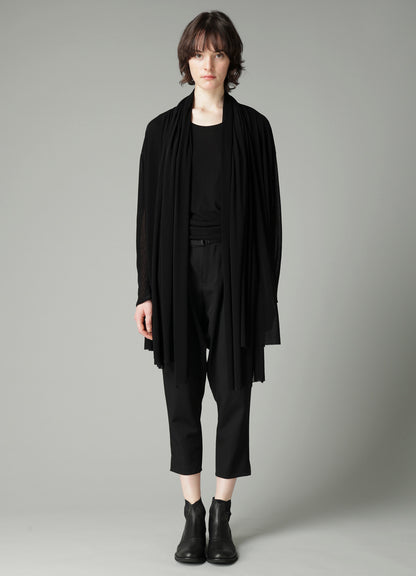 HIGH TWISTED SHEER JERSEY MULTI-WAY CARDIGAN