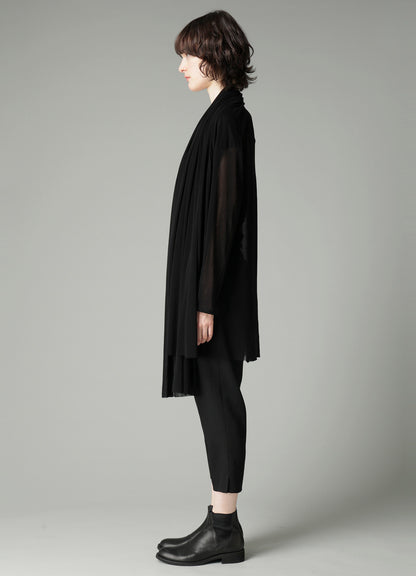 HIGH TWISTED SHEER JERSEY MULTI-WAY CARDIGAN
