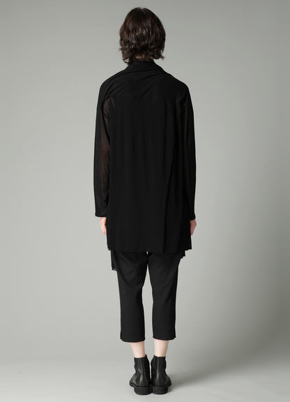 HIGH TWISTED SHEER JERSEY MULTI-WAY CARDIGAN
