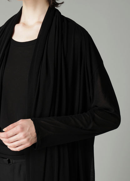 HIGH TWISTED SHEER JERSEY MULTI-WAY CARDIGAN