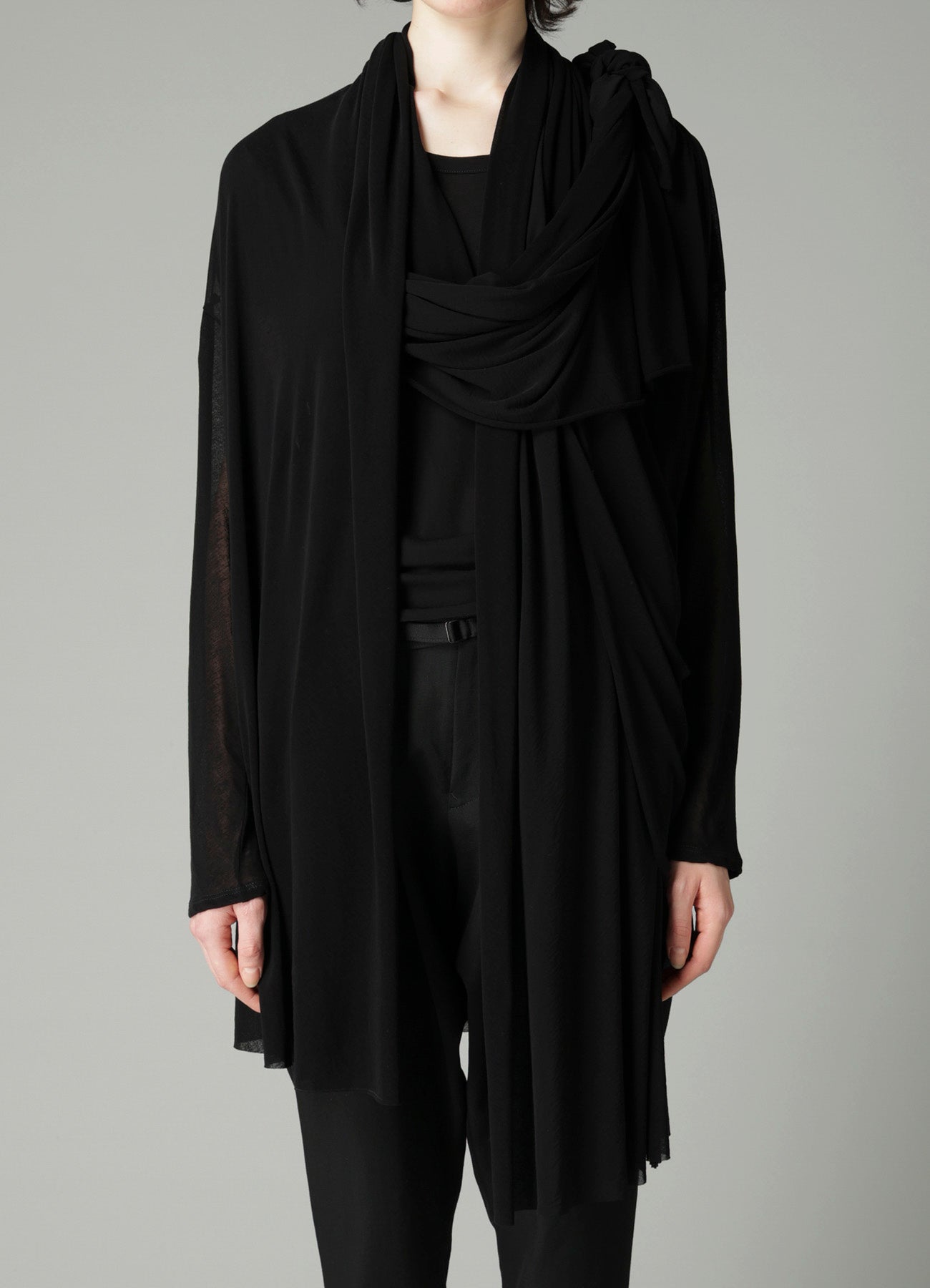 HIGH TWISTED SHEER JERSEY MULTI-WAY CARDIGAN – THE SHOP YOHJI YAMAMOTO