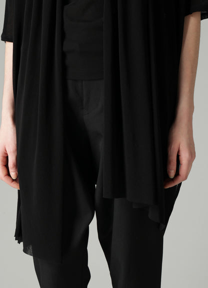 HIGH TWISTED SHEER JERSEY 3/4 SLEEEVE CARDIGAN