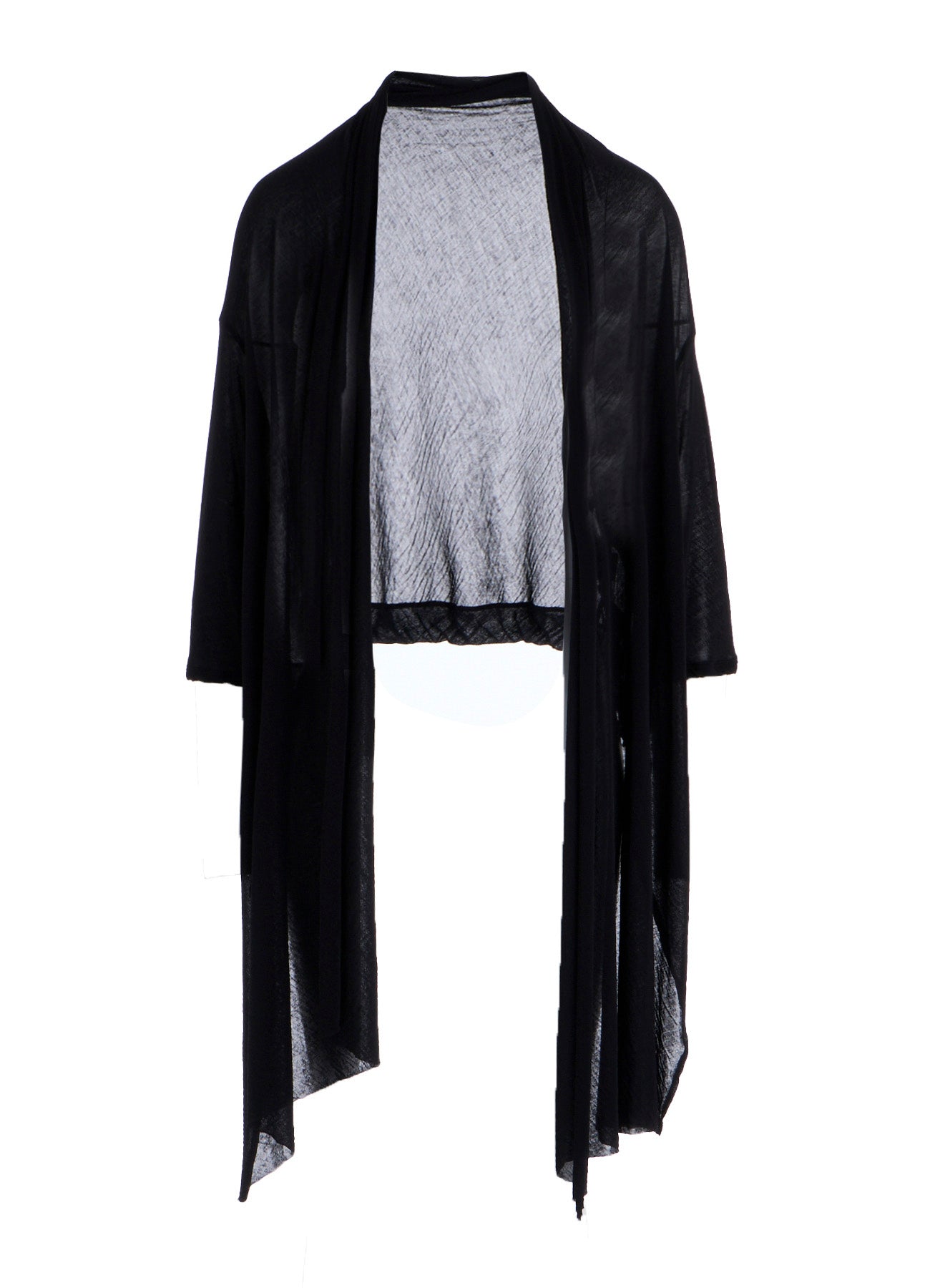 HIGH TWISTED SHEER JERSEY 3/4 SLEEEVE CARDIGAN