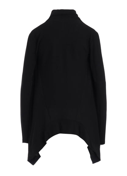 HIGH TWISTED SINGLE JERSEY GUSSET SHOULDER CARDIGAN